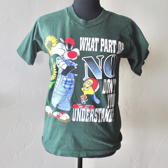 Warner Bros. Tops - Vintage Looney Tunes Tweety bird and Sylvester T